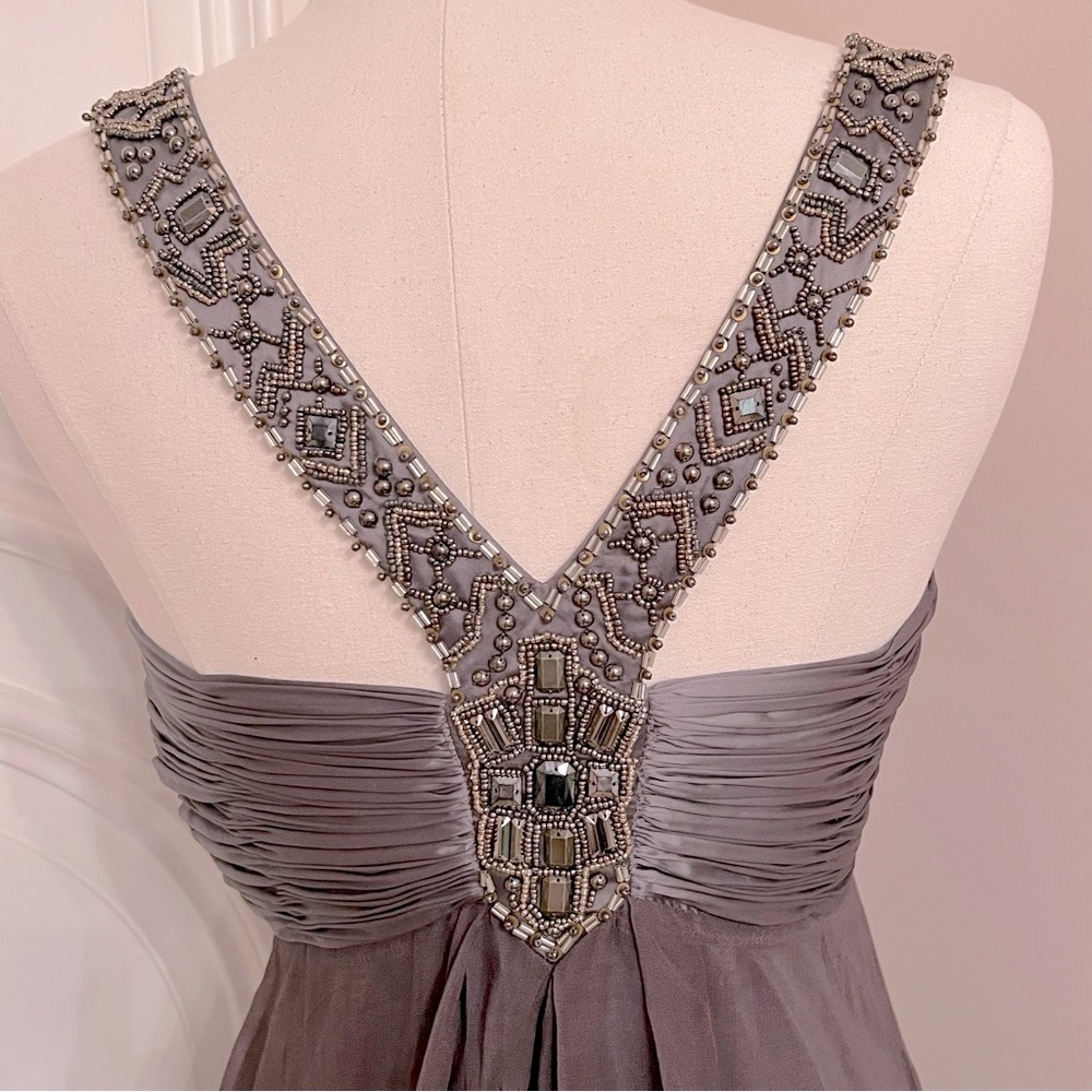 Sue Wong Silk Blend Jeweled Embellished Ombre Dress - Picture 5 of 6